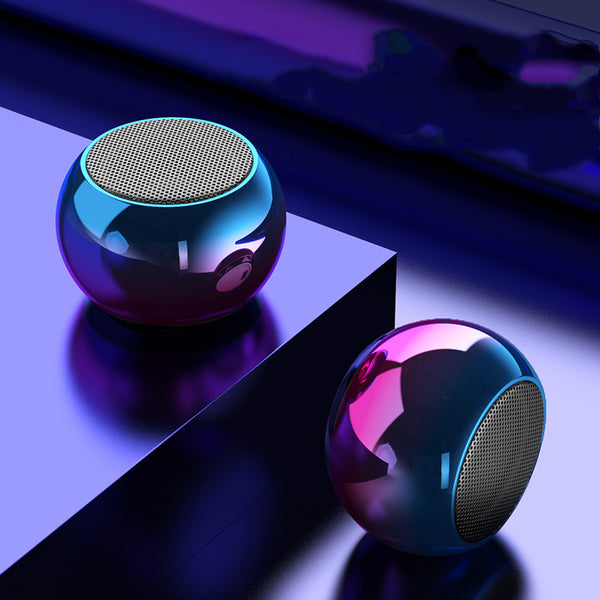 Colourful Mini Round Wireless Steel Speaker